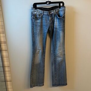 Express Re Rock Light Blue Boot Cut Jeans Size 6L
